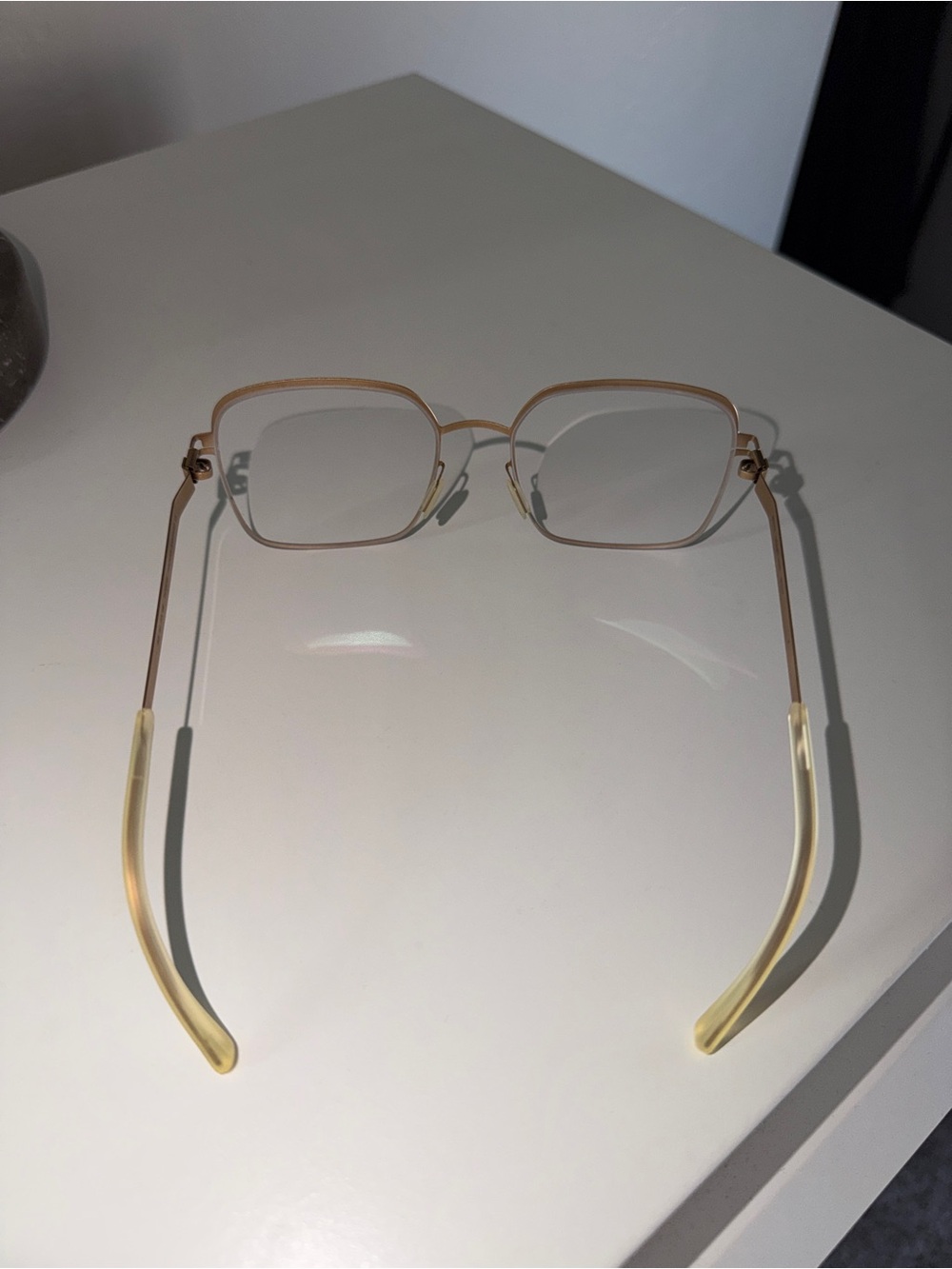 MYKITA Gold Metal Square Glasses with Black Accents - Picture 6 of 6